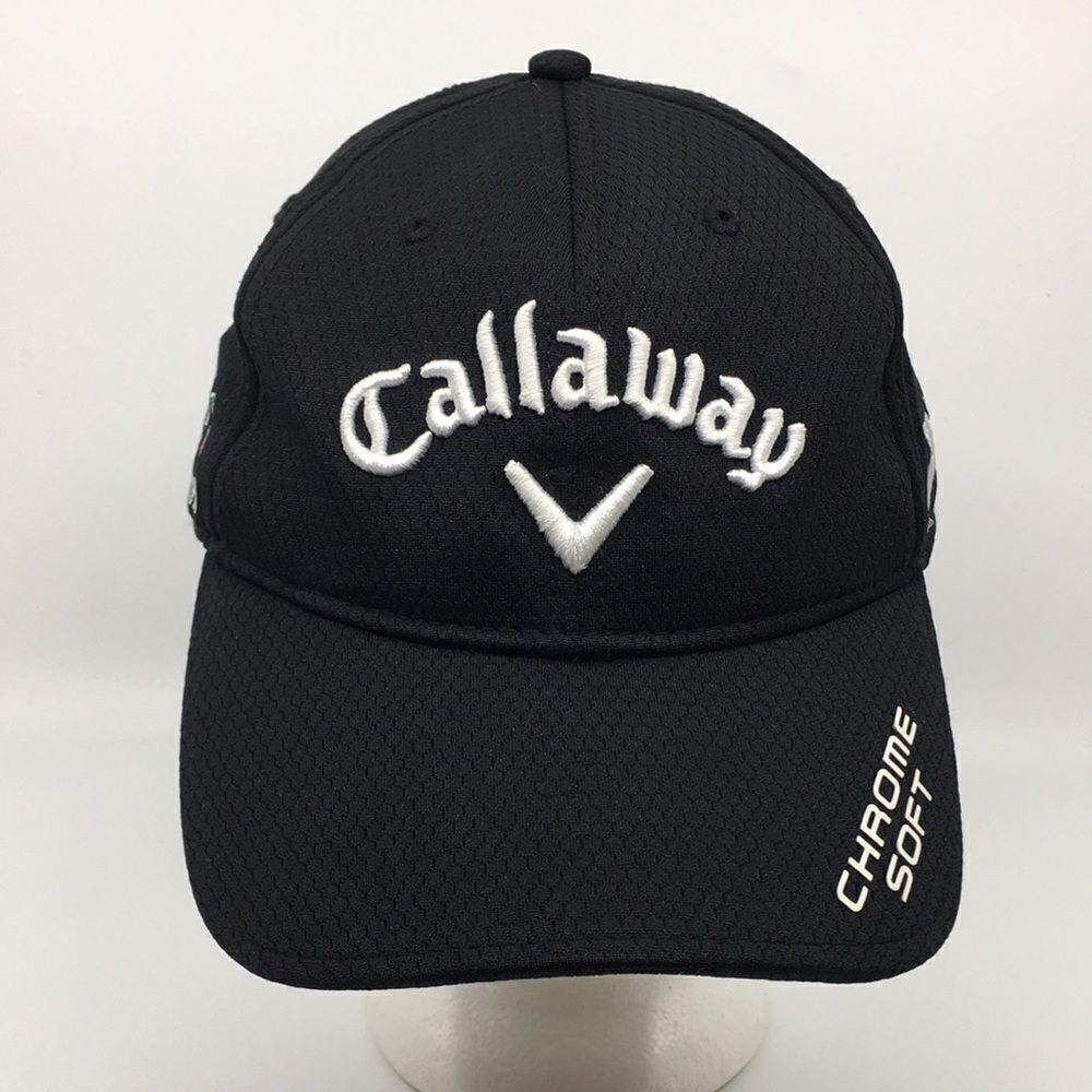 Callaway Golf Great Big Bertha Black Chrome Soft XR Baseball Cap Hat hook & loop